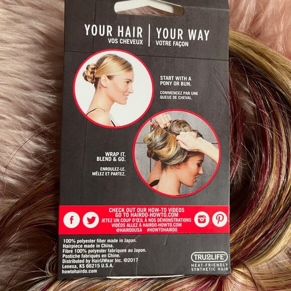 BNWT Hairdo Color Splash Wrap hair piece - shade R25 - Picture 4 of 7